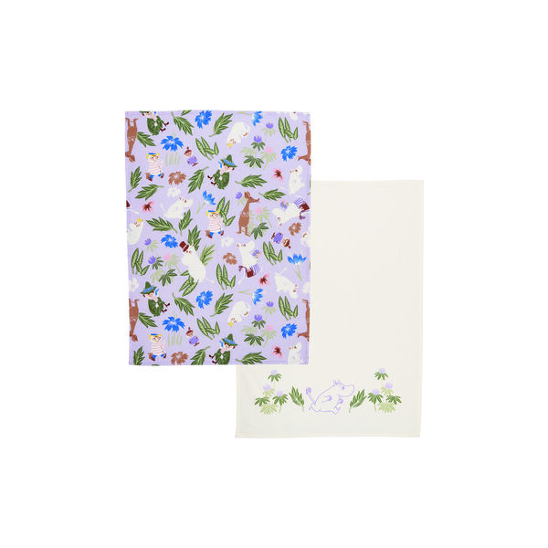 Moomin Kitchen towel 2 pcs, purple, Moomin Arabia