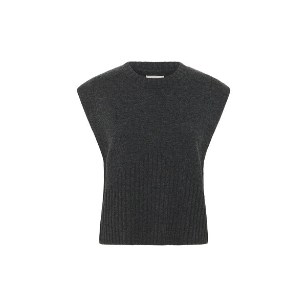 KBBerenice Waistcoat, dark gray melange KBBerenice Waistcoat, dark gray melange, Karen by Simonsen