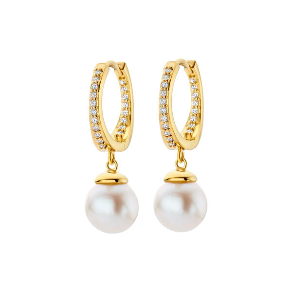 MALIBU PEARL HANGER, gold plated MALIBU PEARL HANGER, gold plated, Spirit Icons