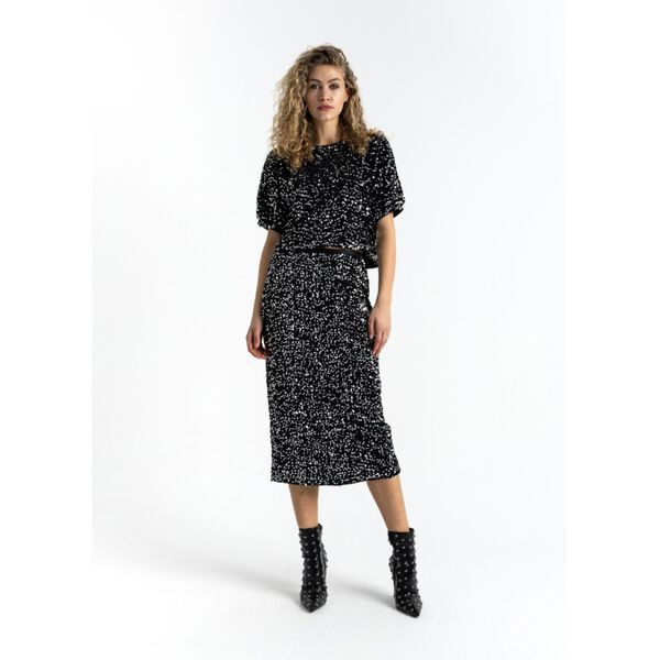 Sequins skirt, black/silver Sequins skirt, black/silver, Coster Copenhagen