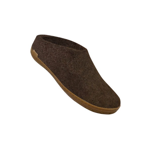 Felt Slipper with Natural Rubber sole, natural brown Felt Slipper with Natural Rubber sole, natural brown, Glerups