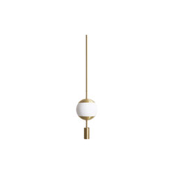 Monroe 1 Ceiling with Spot, brass/opal, Rubn