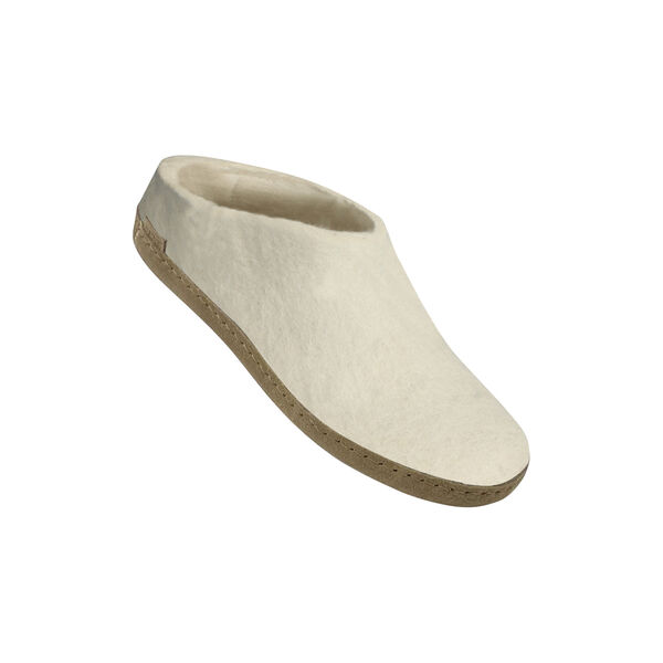 Felt Slippers, white Felt Slippers, white, Glerups