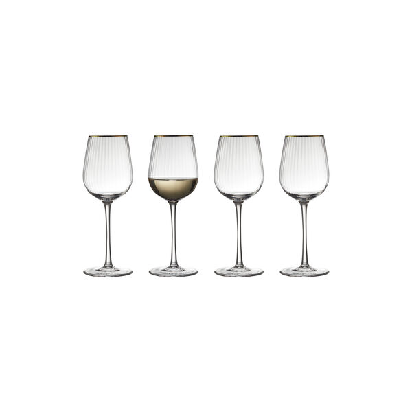 Palermo Gold White Wine Glass 4 pcs, Lyngby Glas