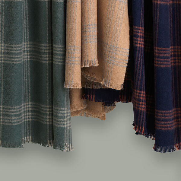 Check Throw, green/light green, ELVANG