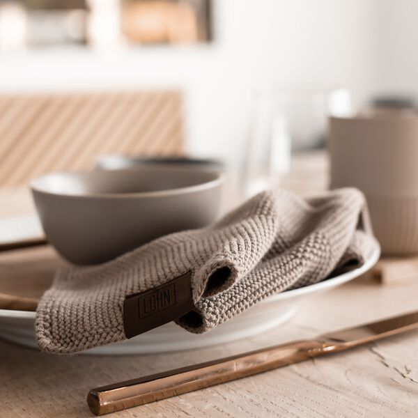 Knitted Cloth, ginger snap Knitted Cloth, ginger snap, By LOHN