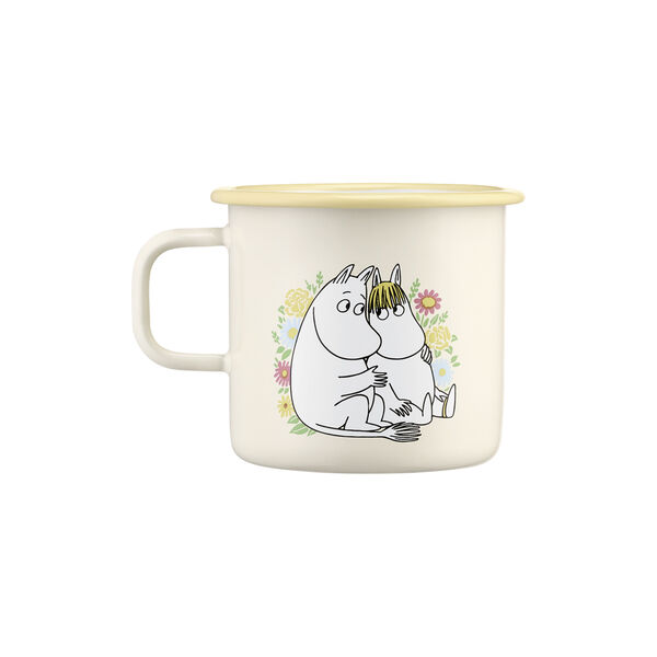 Mumi enamel mug flowers, Muurla