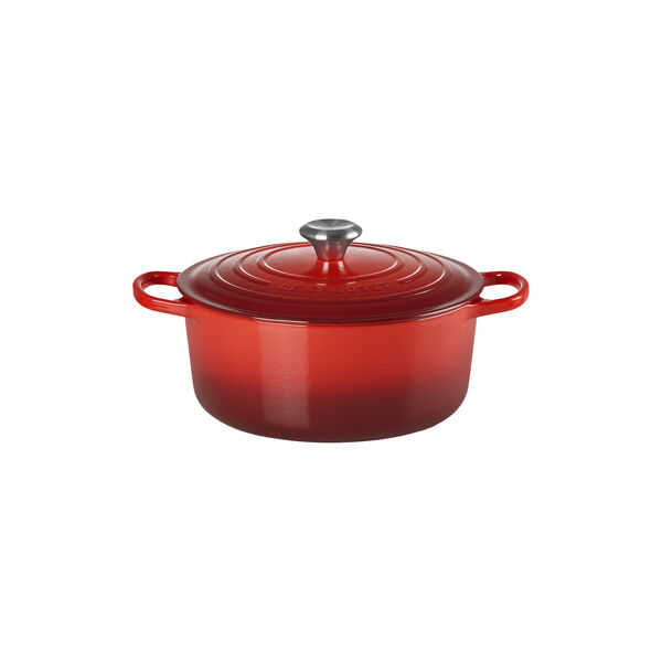 Signature round cast iron pot &Oslash; 26 cm, cerise, Le Creuset