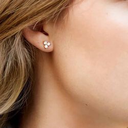 Fryd Diamond Stud L, gold, Ro Copenhagen