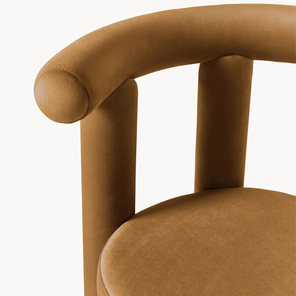 Calan Chair, velvet brown, Westwing Collection