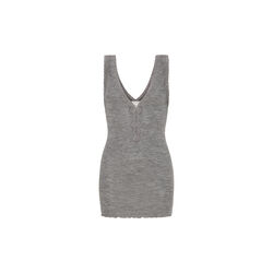 Woollen Lacey Top, grey melange, Seamless Basic