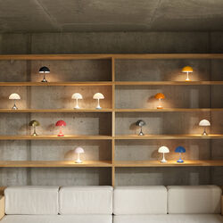 Panthella 160 Portable Table Lamp, opaque indigo, Louis Poulsen