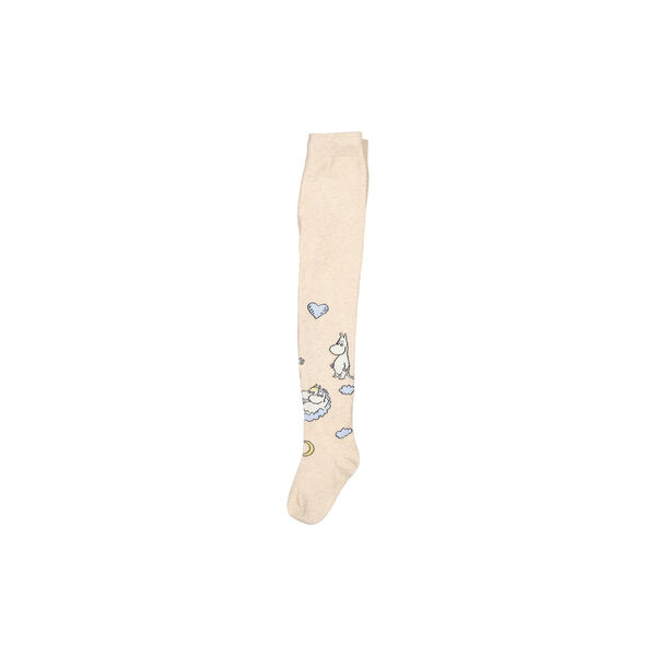 Tights Jacquard, beige mel. moomin Tights Jacquard, beige mel. moomin, MarMar Copenhagen