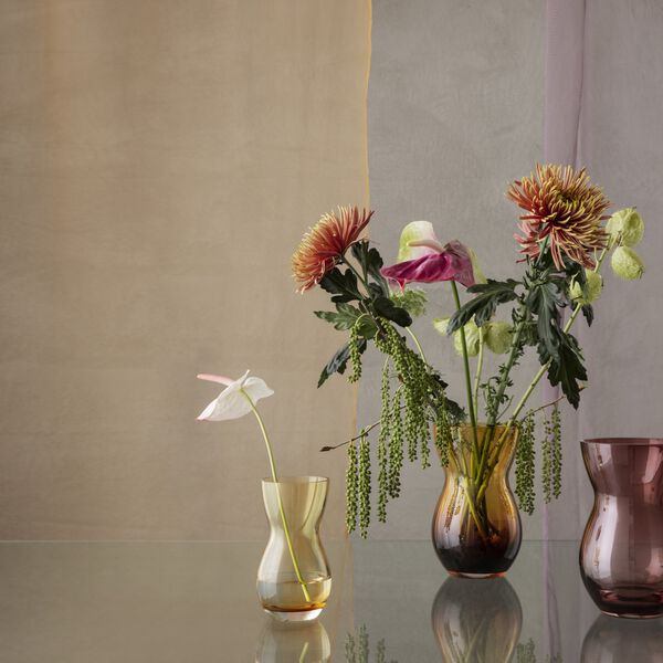 Calabas Vase, amber Calabas Vase, amber, Holmegaard