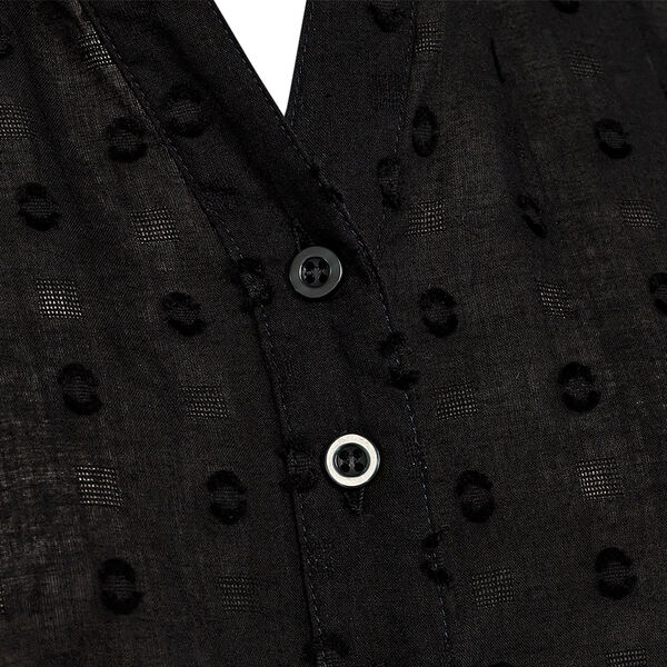 PD-Mabel Dobby Dot SL Shirt, black, Pieszak