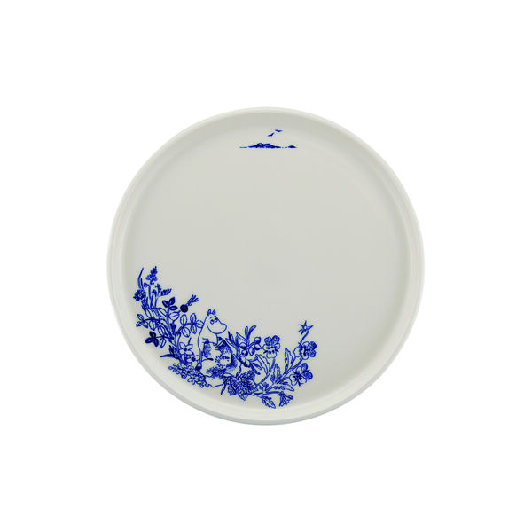 Haru dining plate &Oslash; 25 cm, white/blue, Moomin Arabia