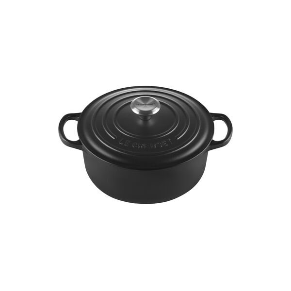 Signature round cast iron pot &Oslash; 20 cm, matte black, Le Creuset