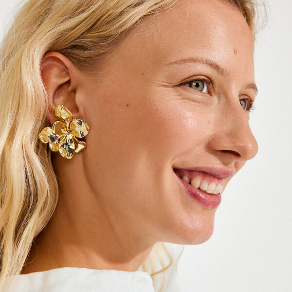 HALEN earrings, gold plated, Pilgrim