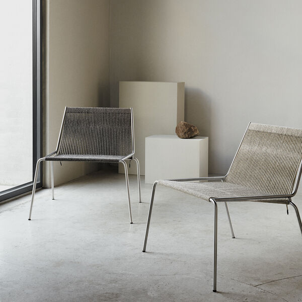 Noel Lounge Chair, steel/dark grey, Thorup Copenhagen