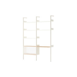 Rombe IF2 & IF6  Shelving System Configuration D, alabaster, &Tradition
