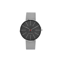 Bankers Wrist Watch, grey/steel, Arne Jacobsen Watches