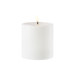 LED Outdoor Pillar Candle 10 cm, white, Uyuni Lighting