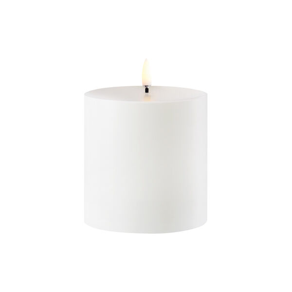 LED Outdoor Pillar Candle 10 cm, white LED Outdoor Pillar Candle 10 cm, white, Uyuni Lighting