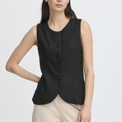 IHLINNO Waistcoat, black, ICHI