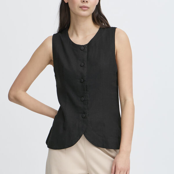 IHLINNO Waistcoat, black, ICHI