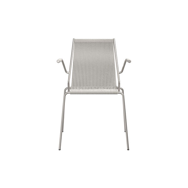 Noel Armrest Chair, steel/fair grey wool, Thorup Copenhagen