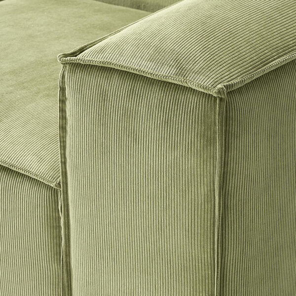 Lennon Modular 4-Seater Sofa, corduroy olive green, Westwing Collection