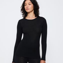 Beauty Layers LSL Top Wool, black, Triumph