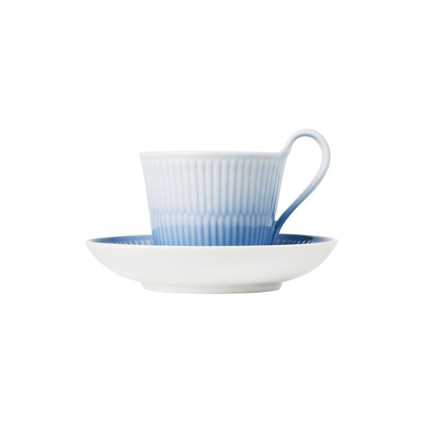 Iris High Handle Cup & Saucer, blue, Royal Copenhagen