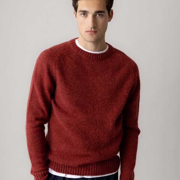 MMGCarlos Crew Neck Knit, burnt russet, MOS MOSH Gallery
