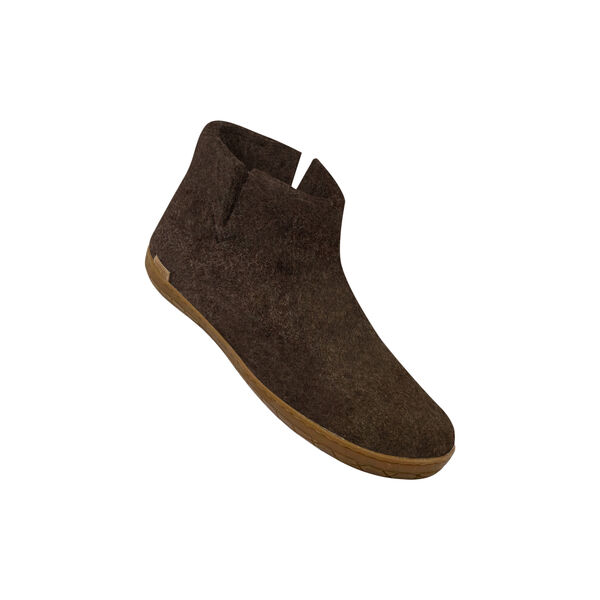 Felt Ankle Boot with Natural Rubber Sole, natural brown Felt Ankle Boot with Natural Rubber Sole, natural brown, Glerups