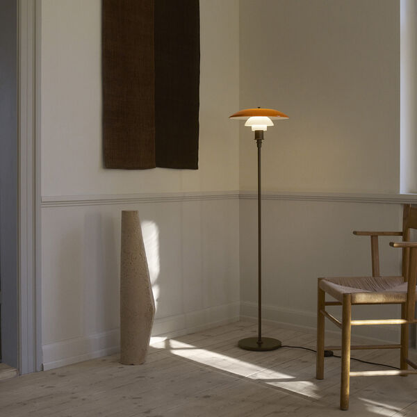PH 3&frac12;-2&frac12; Floor Lamp Centenary Edition, amber/opal white, Louis Poulsen