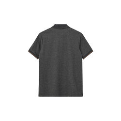 MMGHarvey Polo SS Tee, grey melange, MOS MOSH Gallery