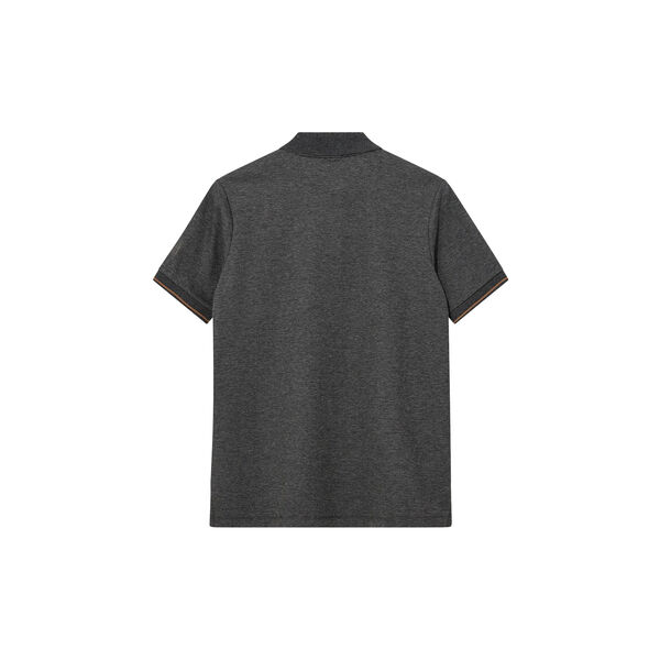 MMGHarvey Polo SS Tee, grey melange MMGHarvey Polo SS Tee, grey melange, MOS MOSH Gallery