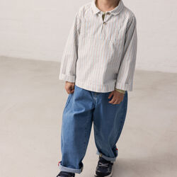 Tovas Shirt, blue iris stripe, MarMar Copenhagen