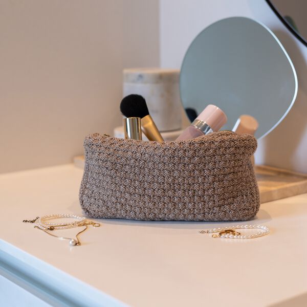 Knitted Clutch Petra, tiger melange, By LOHN