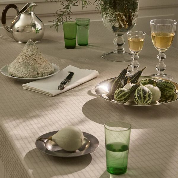 CLASSIC LINES Tablecloth, silver sand, Georg Jensen Damask