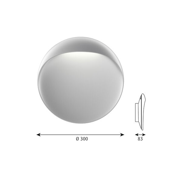 Flindt Wall Lamp M, aluminium Flindt Wall Lamp M, aluminium, Louis Poulsen
