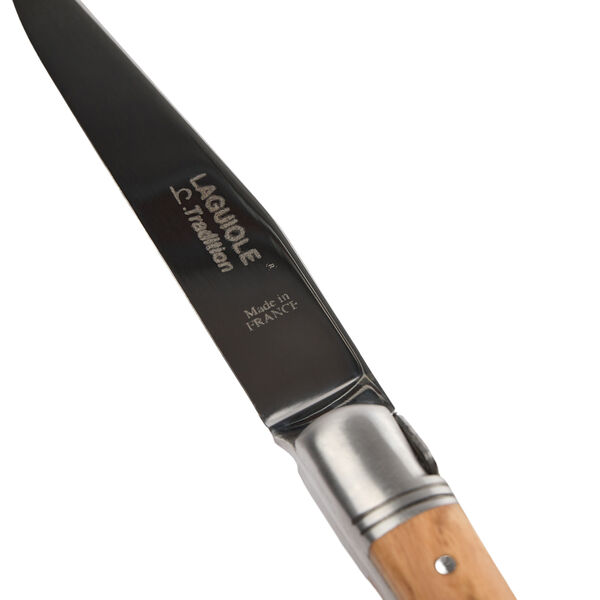 Steak Knife, olive wood, Laguiole Tradition