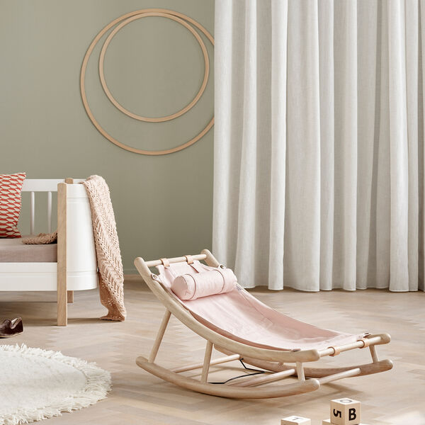 Wood Toddler Rocker, oak/rose Wood Toddler Rocker, oak/rose, Oliver Furniture