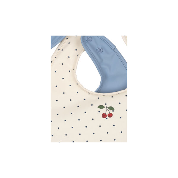 2 Pack Dinner Bib, navy dot/rain washed, Konges Sl&oslash;jd