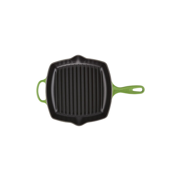 Signature cast iron square grillit 26 cm, bamboo green, Le Creuset