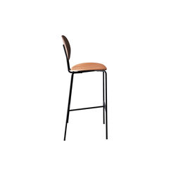 PIET HEIN Bar Chair, oiled walnut/Silk Cognac, Sibast Furniture