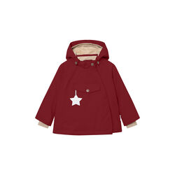 MATWANG Fleece Lined Winter Jacket, red merlot, Mini A Ture