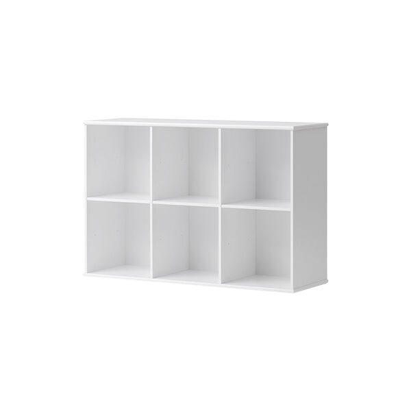 Wood Shelving Unit 3x2 Horizontal with Support, Oliver Furniture