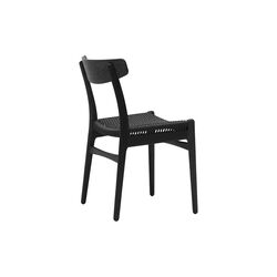 CH23 Dining Chair, black lacquered oak/black, Carl Hansen & S&oslash;n